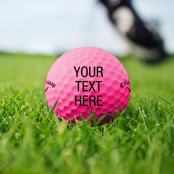 Pink Golf Balls | Custom Text | Callaway Supersoft | Golf Gift