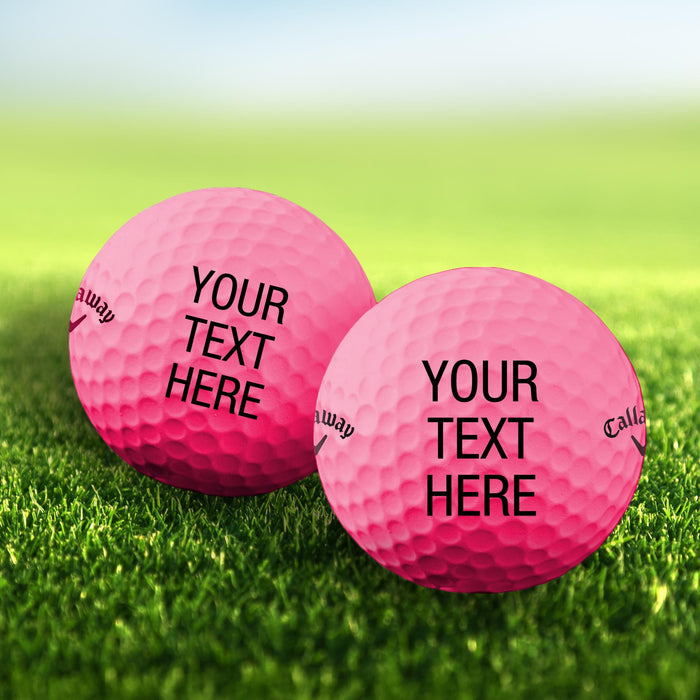 Pink Golf Balls | Custom Text | Callaway Supersoft | Golf Gift