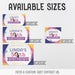 Available size options for the personalized retro birthday banner, including four banner sizes and custom sizing information.