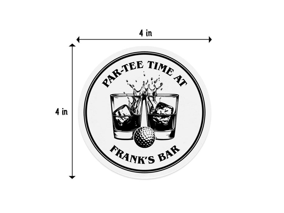 Single coaster with size measurements. 4 inch width and 4 inch height.