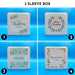 Three sleeve Christmas golf ball gift boxes shown in four printed designs, including botanical, wreath, blue sweater-style, and festive holiday illustration designs.