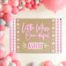 Little Miss ONE-derful birthday banner displayed with pink balloon party décor for a sweet and stylish first birthday celebration.