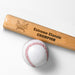 mini wooden baseball bat with logo that says Extreme Baseball with text that says Extreme Classic Champion, on a white background next to a base ball