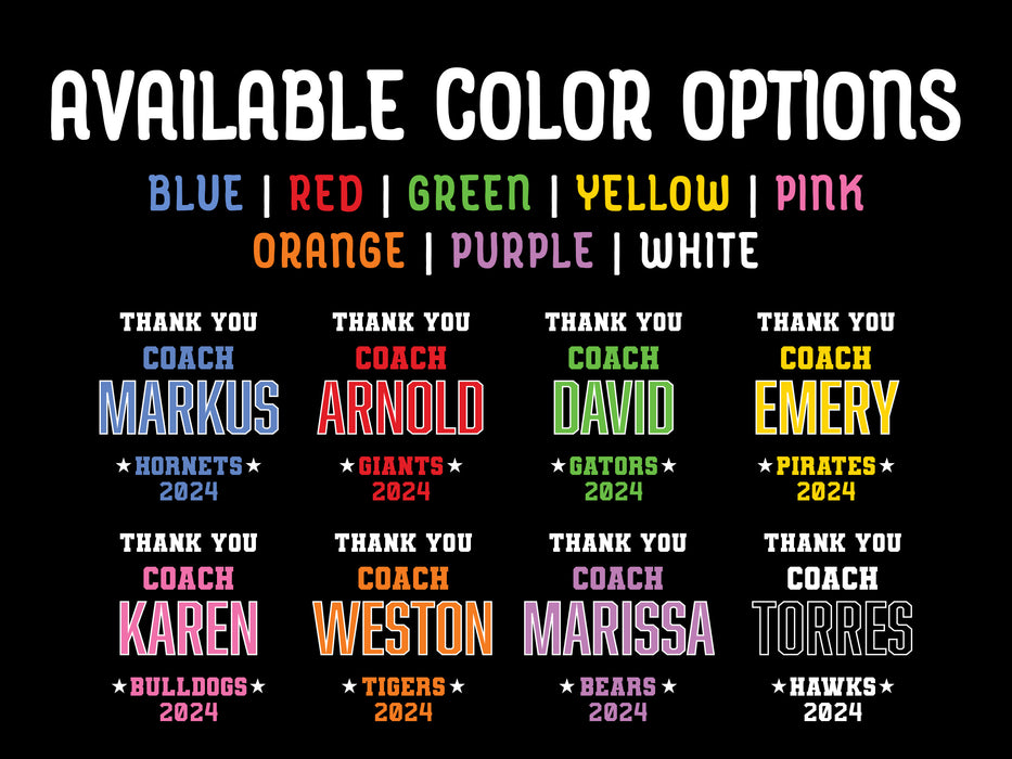 available colors come in blue, red, green, yellow, pink, orange, purple, white