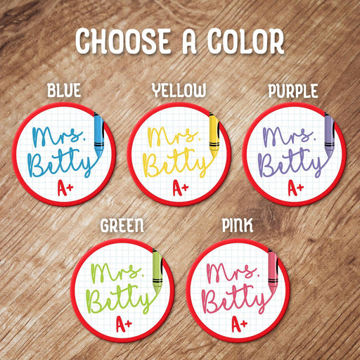 Color selection chart showing A+ grade design options including blue, yellow, purple, green, and pink. Allows customers to choose their preferred color.