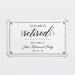 Personalized Guess Who's Retired banner featuring the retiree's name and event date. Elegant black-and-white retirement party decoration printed on quality white paper.