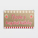 Personalized berry first birthday banner printed on brown butcher paper with strawberry graphics, daisy accents, and custom name design in red lettering.