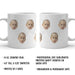 15 oz ceramic photo mug shown from both sides with custom kids face design.