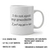 15 oz ceramic grandparents mug featuring the funny “I do not spoil my grandkids. I Just Say Yes a Lot” design.