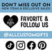 Don’t miss out on new items and exclusive sales! Favorite and follow us @allcustomgifts on TikTok, Instagram, Facebook, and Pinterest.