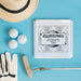 A personalized Father's Day gift box for 3 golf ball sleeves is shown with 3 golf balls and a hat, along with a golf gloves and a golf club, all arranged on a blue background.