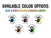 Available Color Options: Blue, Pink, Yellow, Orange, Green