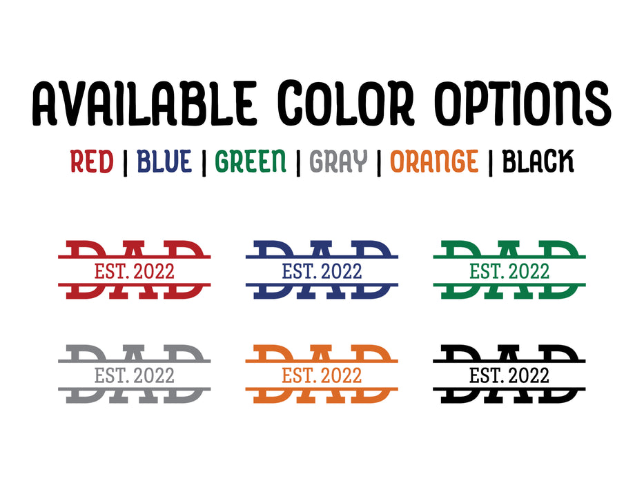 Available Color Options: Red, Blue, Green, Gray, Orange, Black 