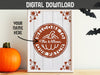 DIGITAL DOWNLOAD:Welcome To Our Patch design LIGHT STYLE shown as digital download. Design has a pumpkin in the middle and pumpkin foliage on sides. The text on the design reads Welcome to Our Patch and The Allens. Design is in white frame.