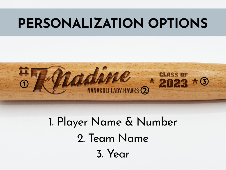 Custom Roster Bat Personalized Player Mini Bat | Baseball Team Gift | Graduation Present ...