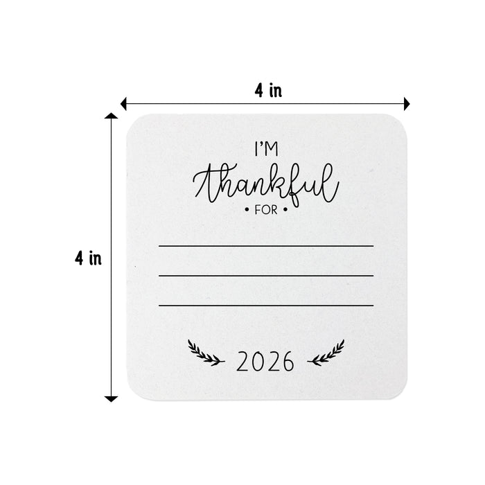 Single coaster with size measurements. 4 inch width and 4 inch height.