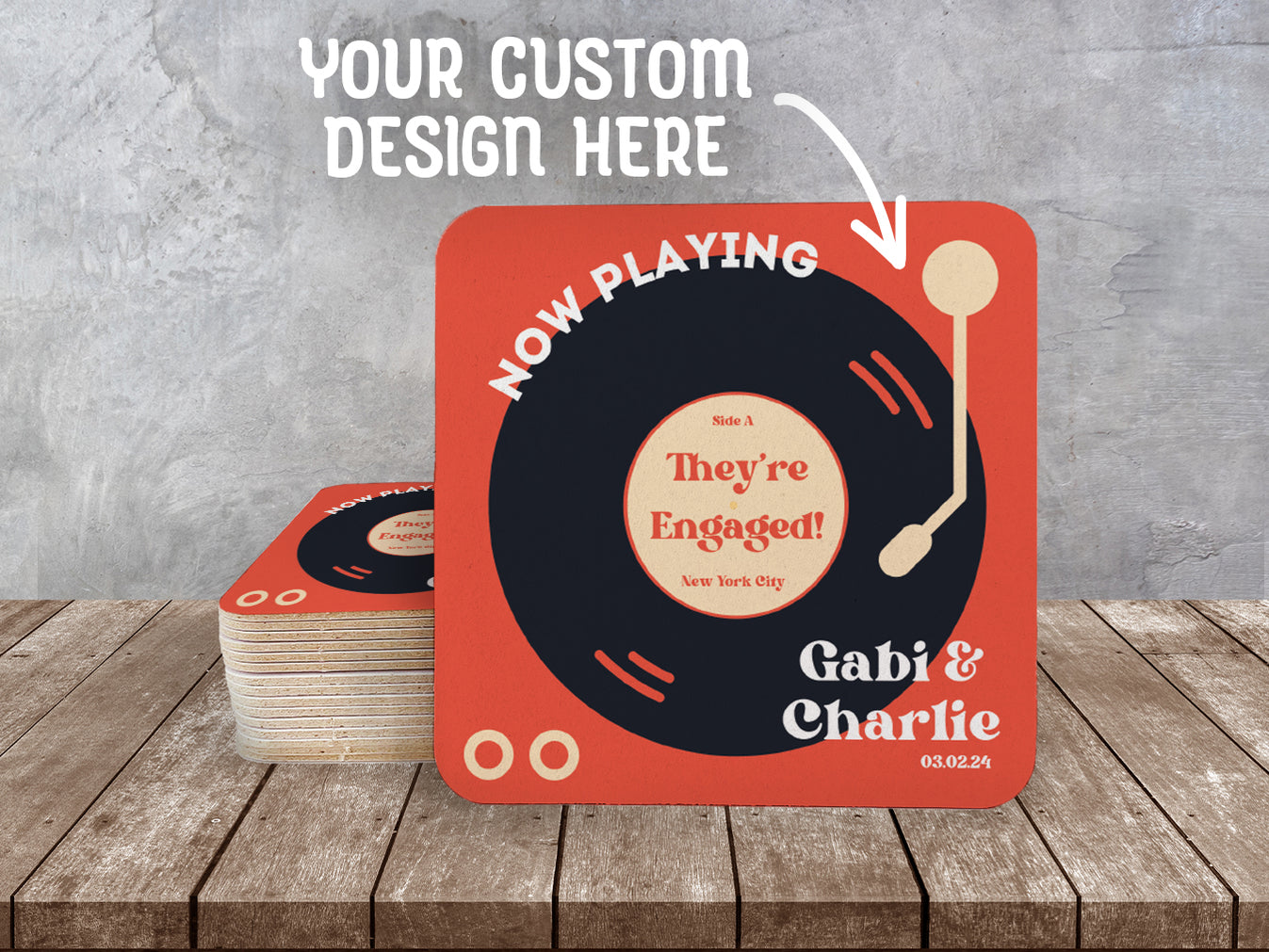 Custom Drink Coasters | Home Bar Coaster | Birthday & Wedding Coasters ...