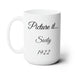 white mug on white table that has golden girls inspired typography design with quote that says Picture it...Sicily 1922 with white background