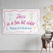 "Tini Bit Older" birthday banner displayed as wall décor featuring a custom name and birthday age.