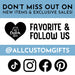 Don’t miss out on new items and exclusive sales! Favorite and follow us @allcustomgifts on TikTok, Instagram, Facebook, and Pinterest.