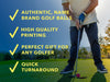 • Authentic, Name Brand Golf Balls
• High Quality Printing
• Perfect Gift For Any Golfer
• Quick Turnaround
A photo of a man golfing on a golf course is shown in the background.