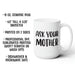 Product details graphic showing the white ceramic mug with size and care information. Highlights include 15 oz capacity, dishwasher safe, microwave safe, and premium sublimation printing.
