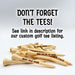 Don’t forget the tees! See link in description for our custom golf tee listing. Custom engraved golf tees available separately to complement your personalized golf ball gift. Great addition for golfers and retirement gifts.