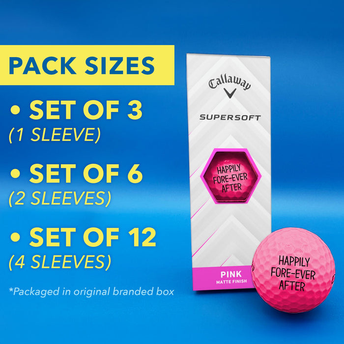 Pink Golf Balls | Custom Text | Callaway Supersoft | Golf Gift