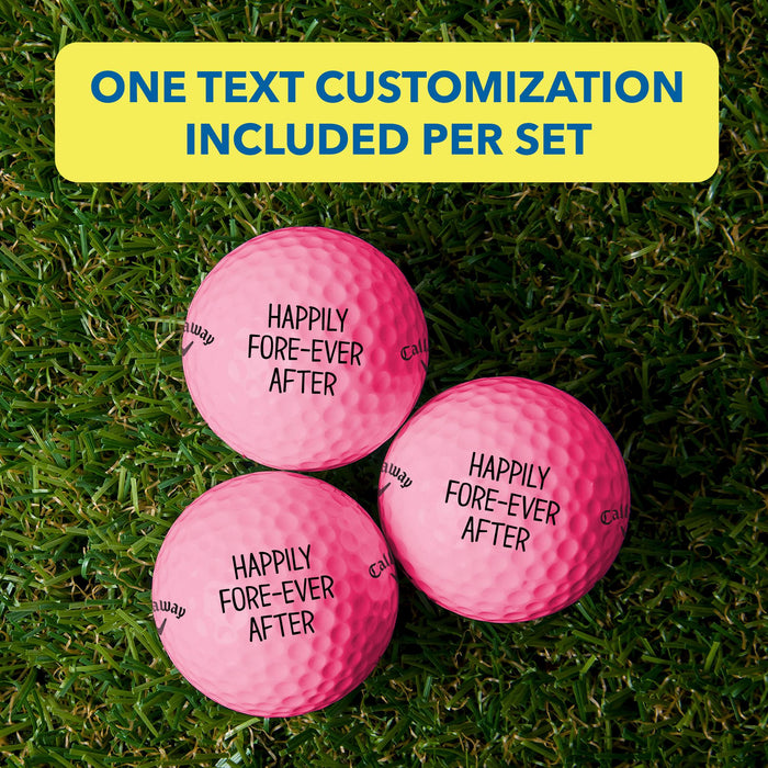 Pink Golf Balls | Custom Text | Callaway Supersoft | Golf Gift