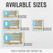 Size guide graphic showing available printed banner dimensions including 24x48, 36x60, 48x72, and 36x36 options for the birthday backdrop.