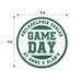 Round 4-inch personalized football coaster shown with width and height measurements.