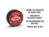 item details are written out next to hockey puck 

official NHL regulated ice hockey puck, high-quality vulcanized rubber, not recommended for use and play, printed with UV ink