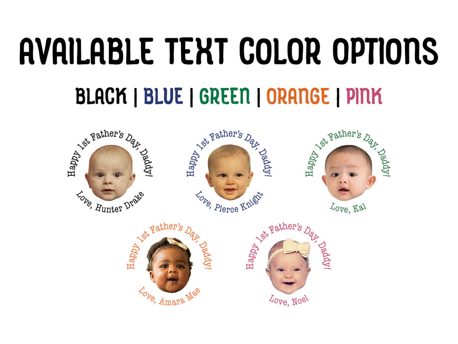 Available text color options: black, blue, green, orange, and pink