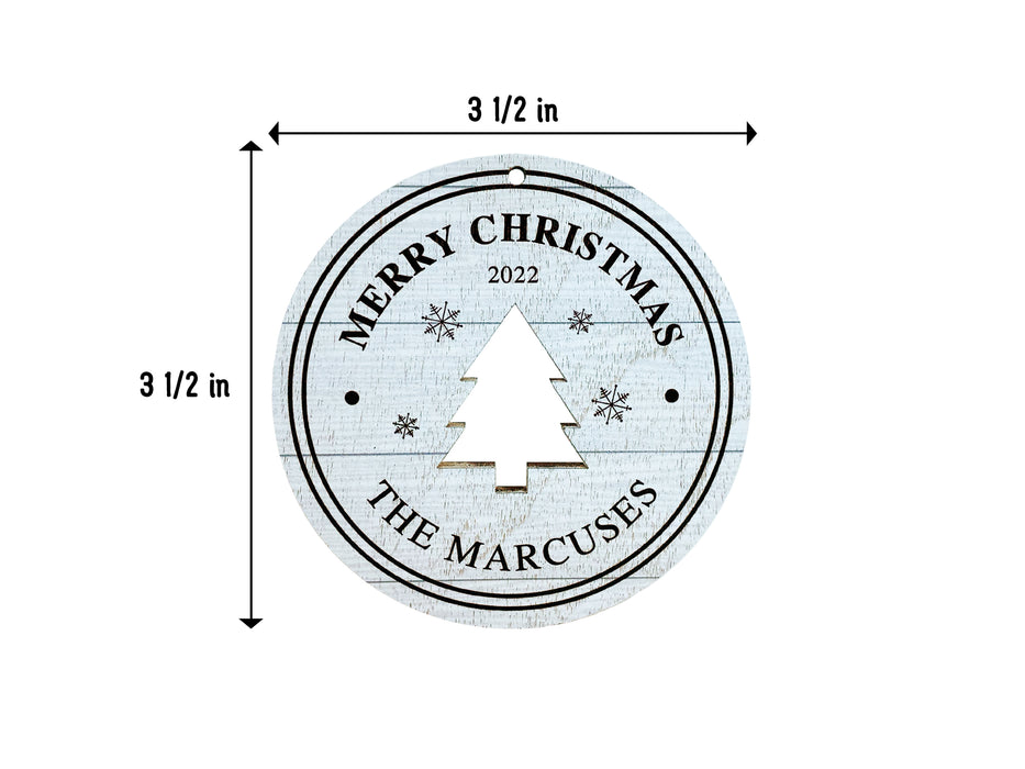 Measurements of ornament shown. Measurements are 3 1/2 inches wide and 3 1/2 inches tall.