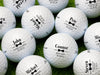 Multiple golf balls shown with Wedding Bowtie design in all available designs.
