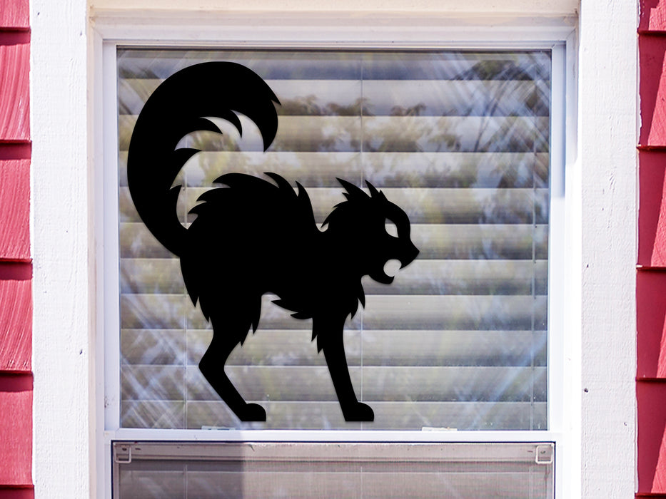 Black Cat Silhouette Window Sticker | Vinyl Decal