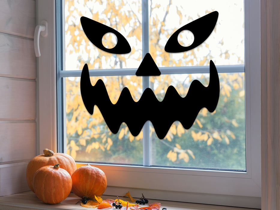 Spooky Pumpkin Face Window Sticker Kit | Vinyl Decal