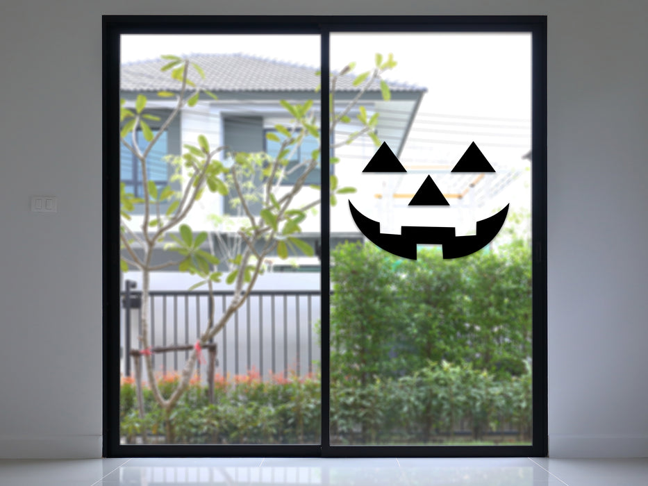 Happy Pumpkin Face Window Sticker Kit | Vinyl Decal