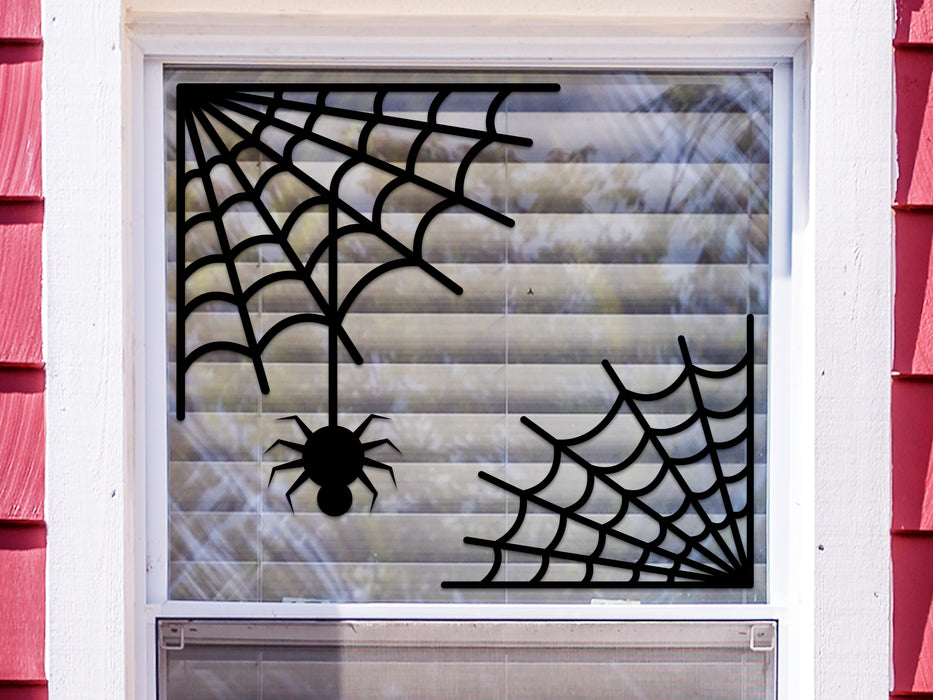 Spider Web Corner Cobweb Window Vinyl Decal Car Water Bottle Tumbler Sticker