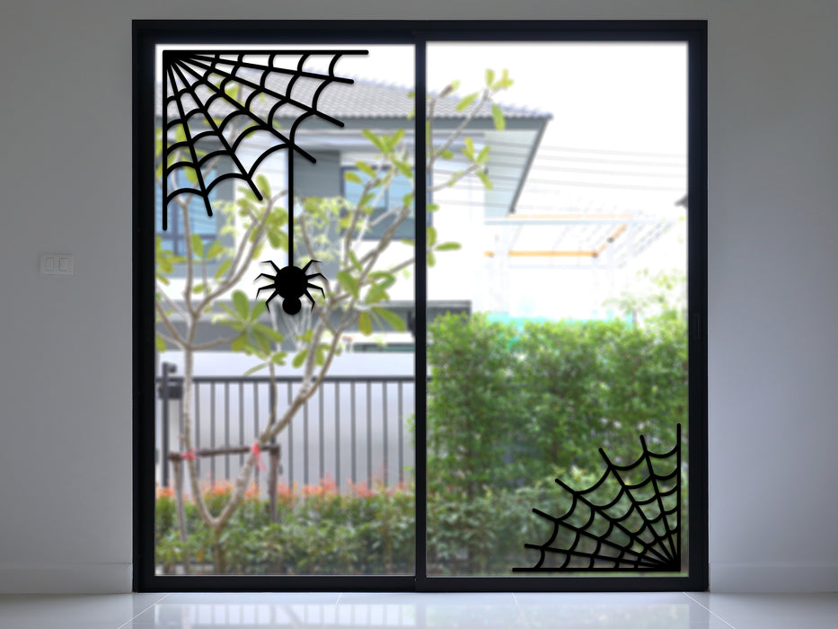 Spider Web Window Sticker Kit | Vinyl Decal