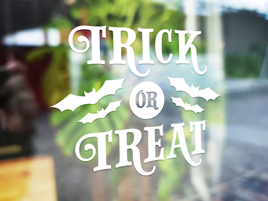 Trick or Treat with Bats | Window Vinyl Decal