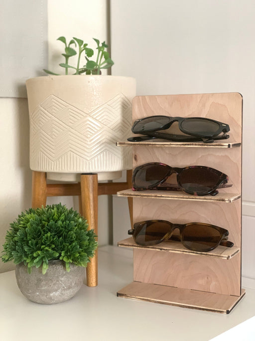 goggles stand Birch Wood Sunglasses Stand, Glasses Organizer, Eyeglass Storage — All Custom Gifts