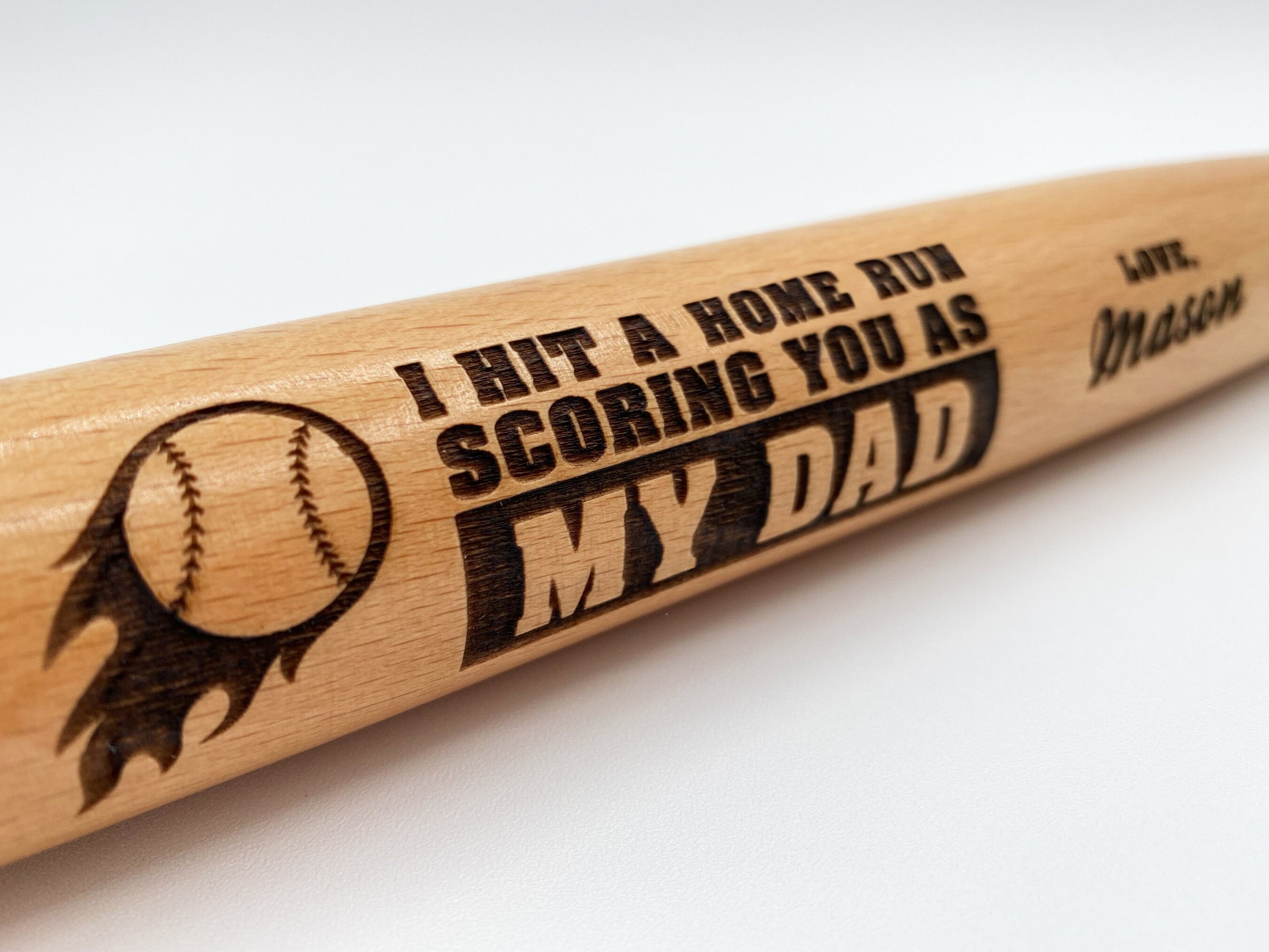 Home Run Dad Mini Baseball Bat — All Custom Gifts