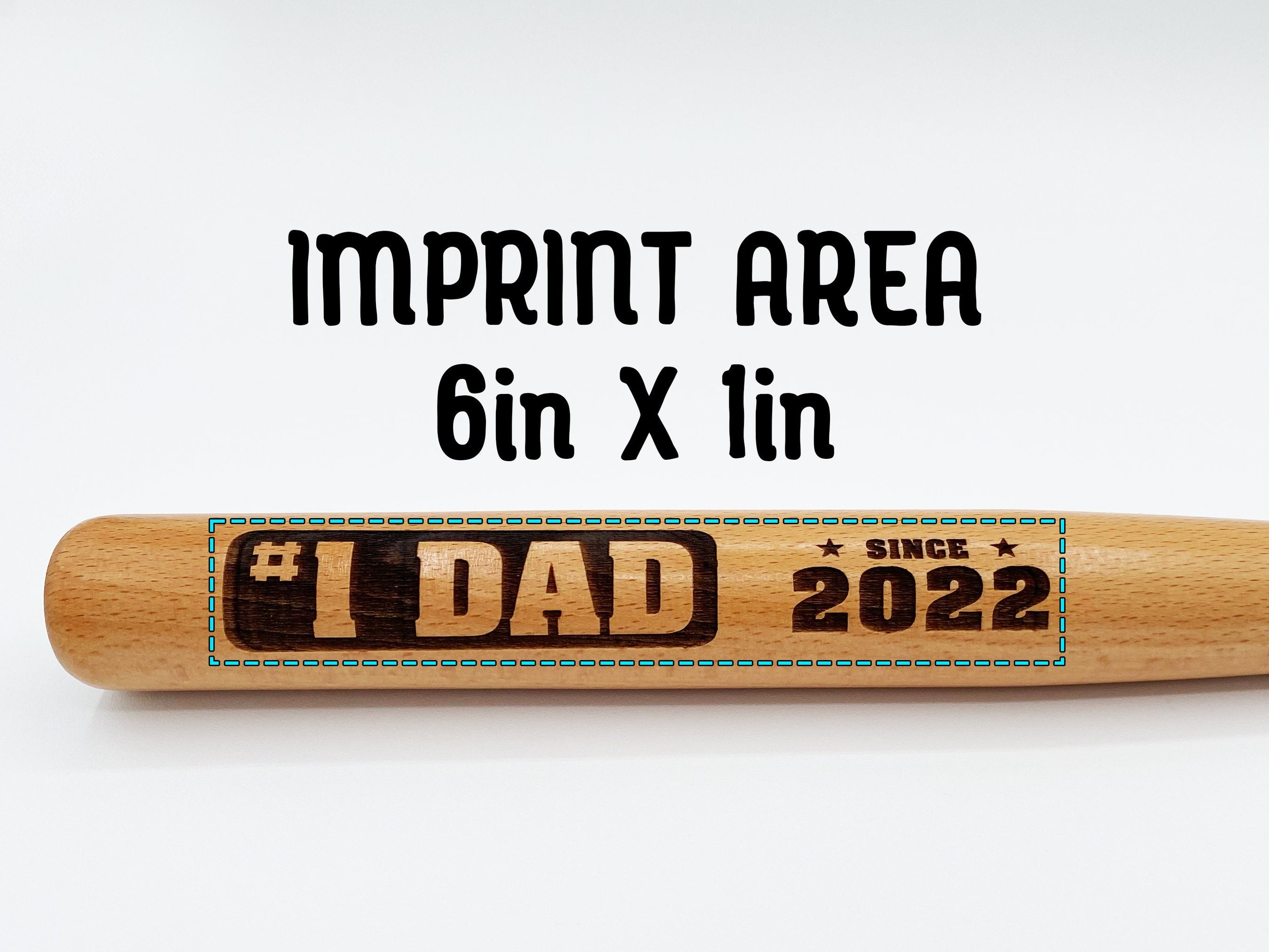 Customizable #1 Dad Mini Baseball Bat — All Custom Gifts