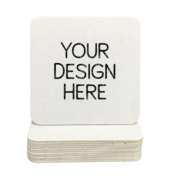 Your Custom Design on Heavyweight Square Coasters — All Custom Gifts