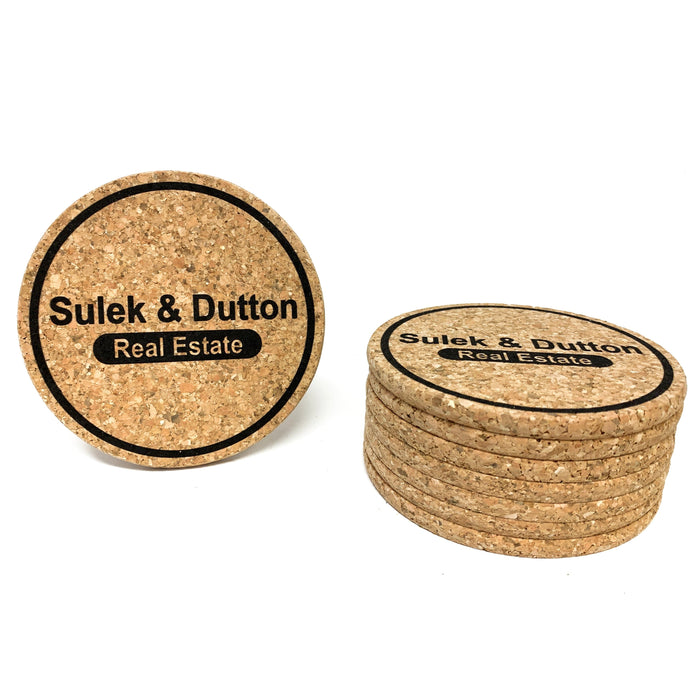 Custom Printed Cork Coasters (Round or Square) - From $0.40!