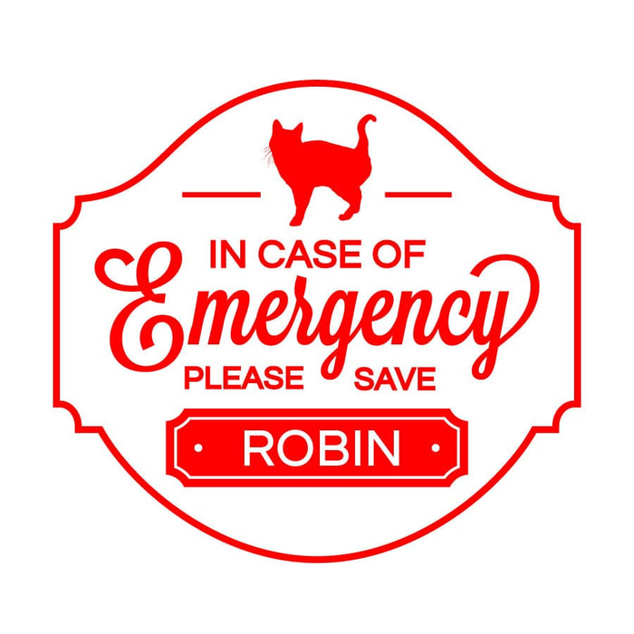 CAT - Pet Safety Sticker - Set of 2