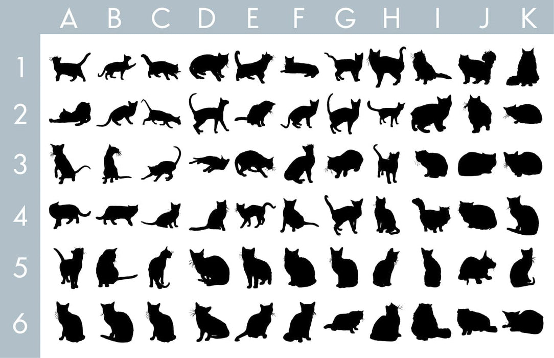 Grid shows cat silhouette options.