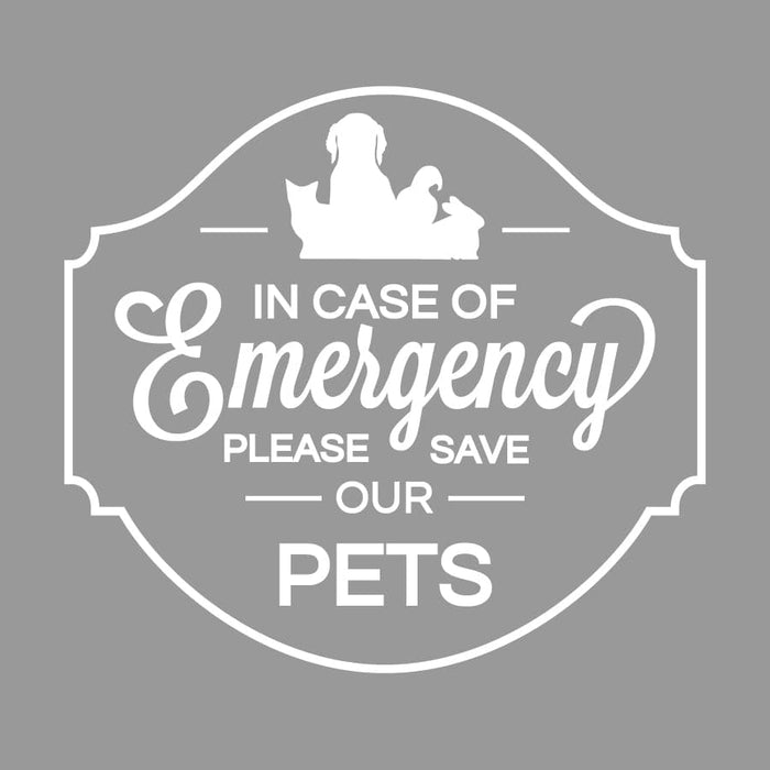 In case of Emergency Pet Safety Sticker - Set of 2