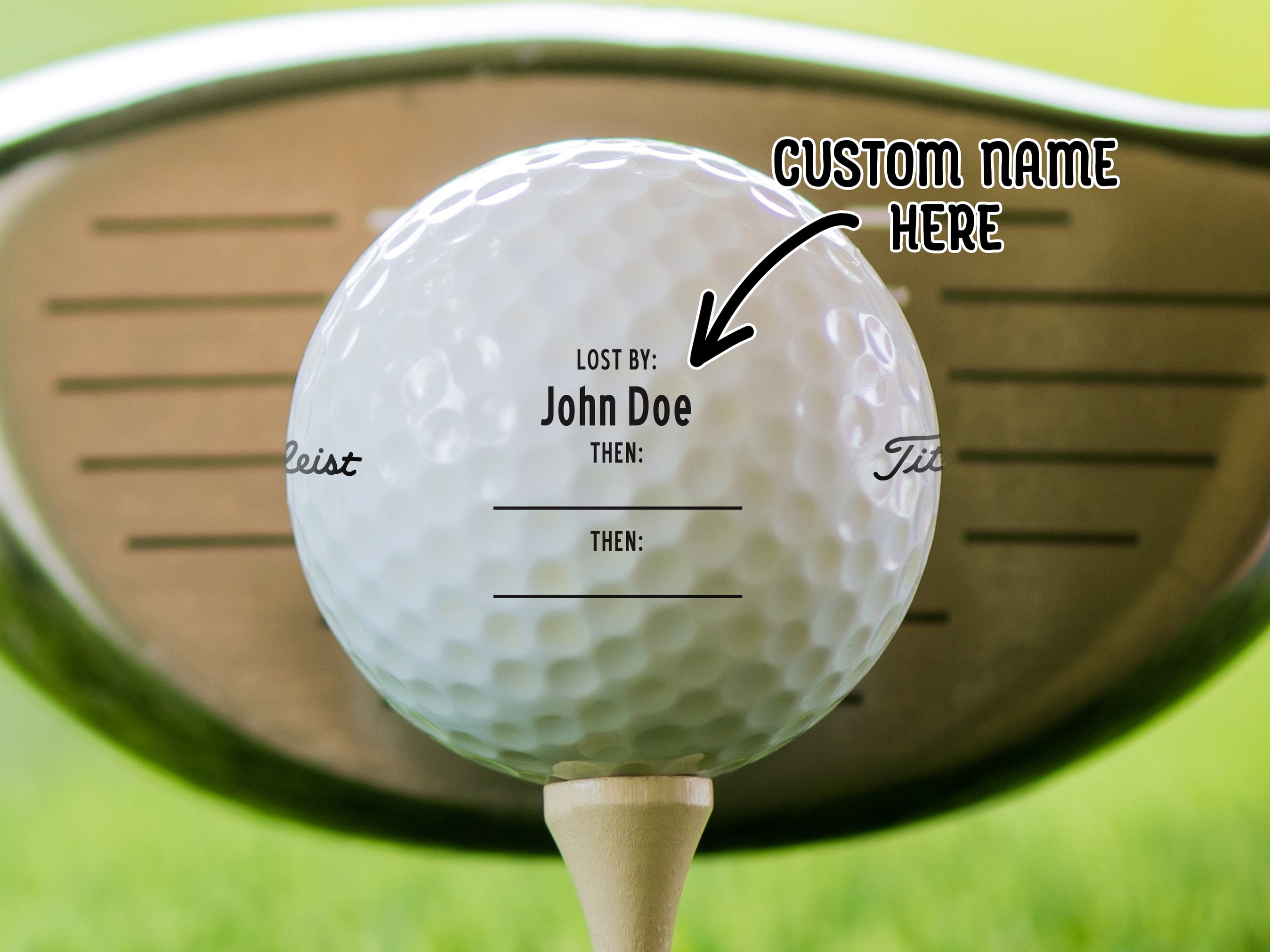 Lost By Fill-In-Name Golf Balls | Funny Golf Ball Idea | Gag Gift — All ...